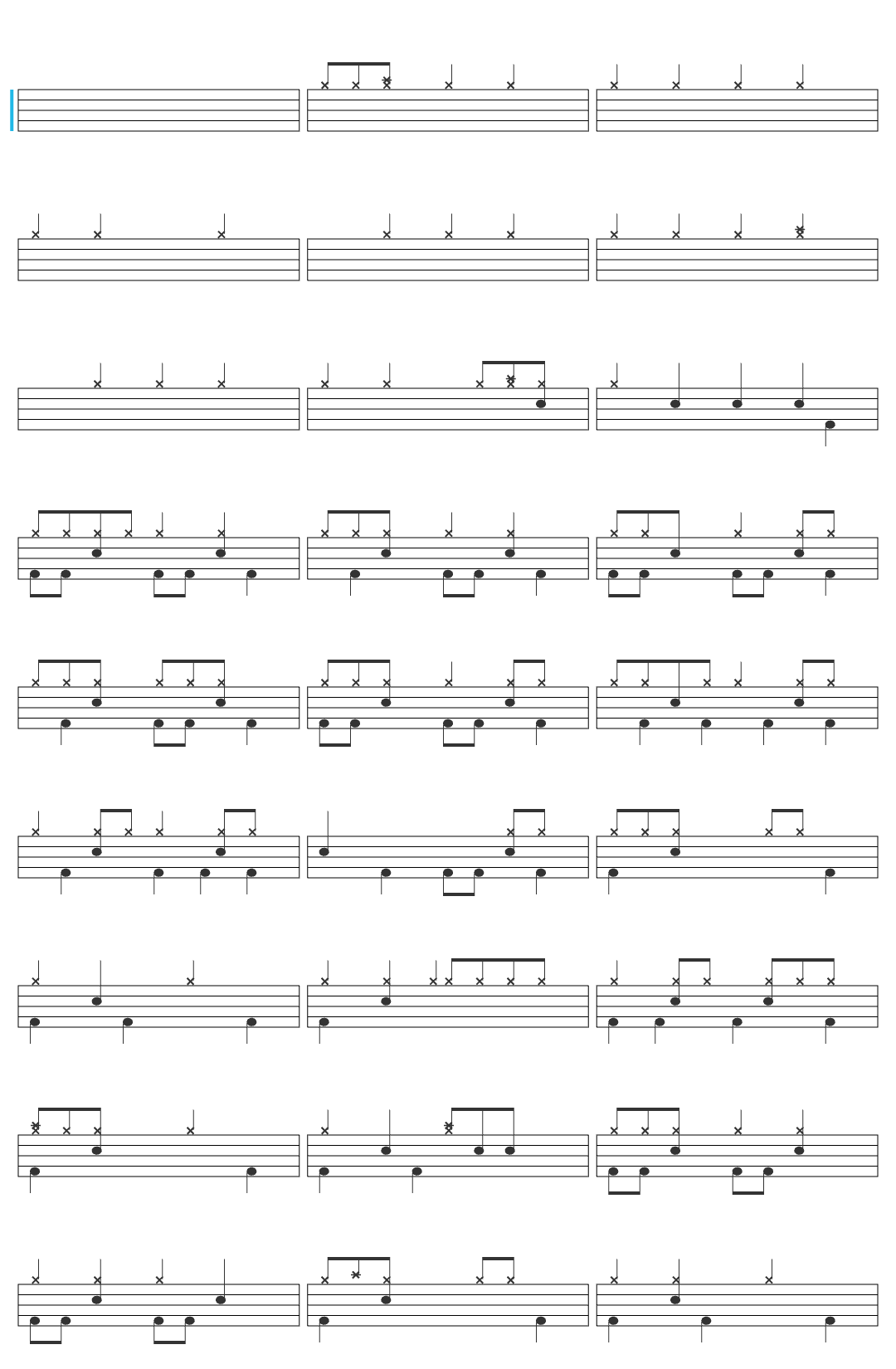 Sued Silva Chama (Ao Vivo) drum sheet