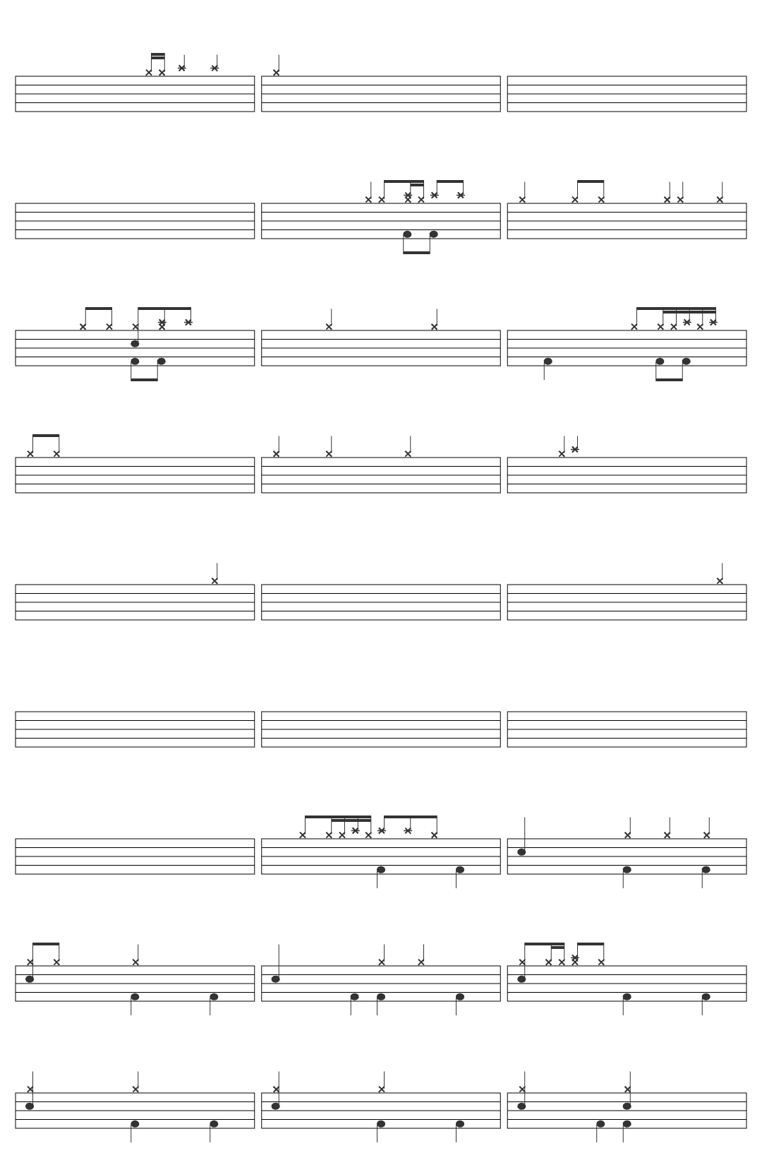 Peyton Parrish Hercules Go The Distance Disney Goes Rock Cover drum sheet