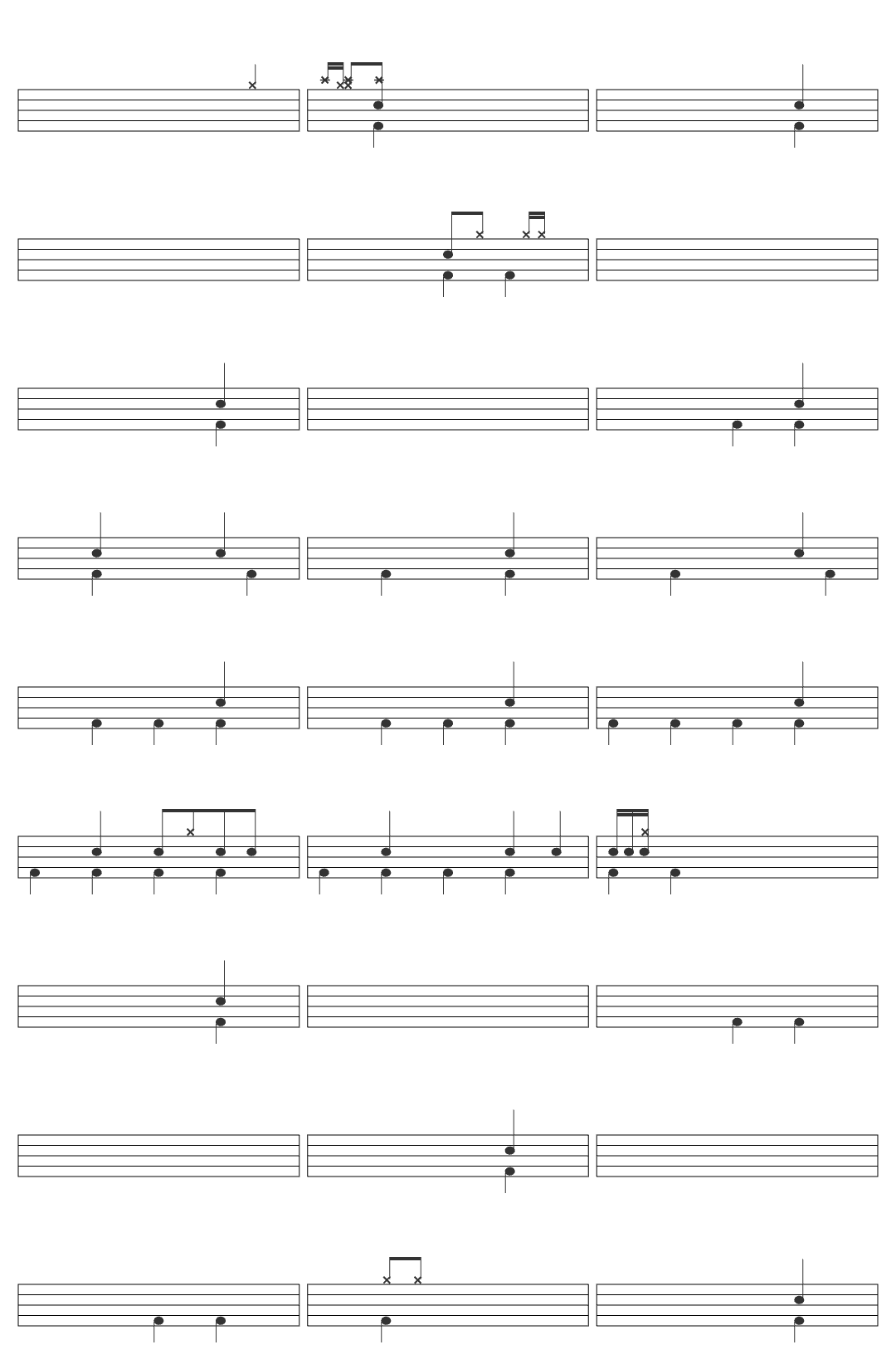 Peyton Parrish The Greatest Show-v2 drum sheet