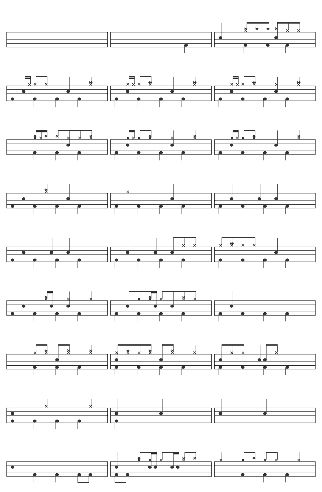 Kenshi Yonezu IRIS OUT drum sheet