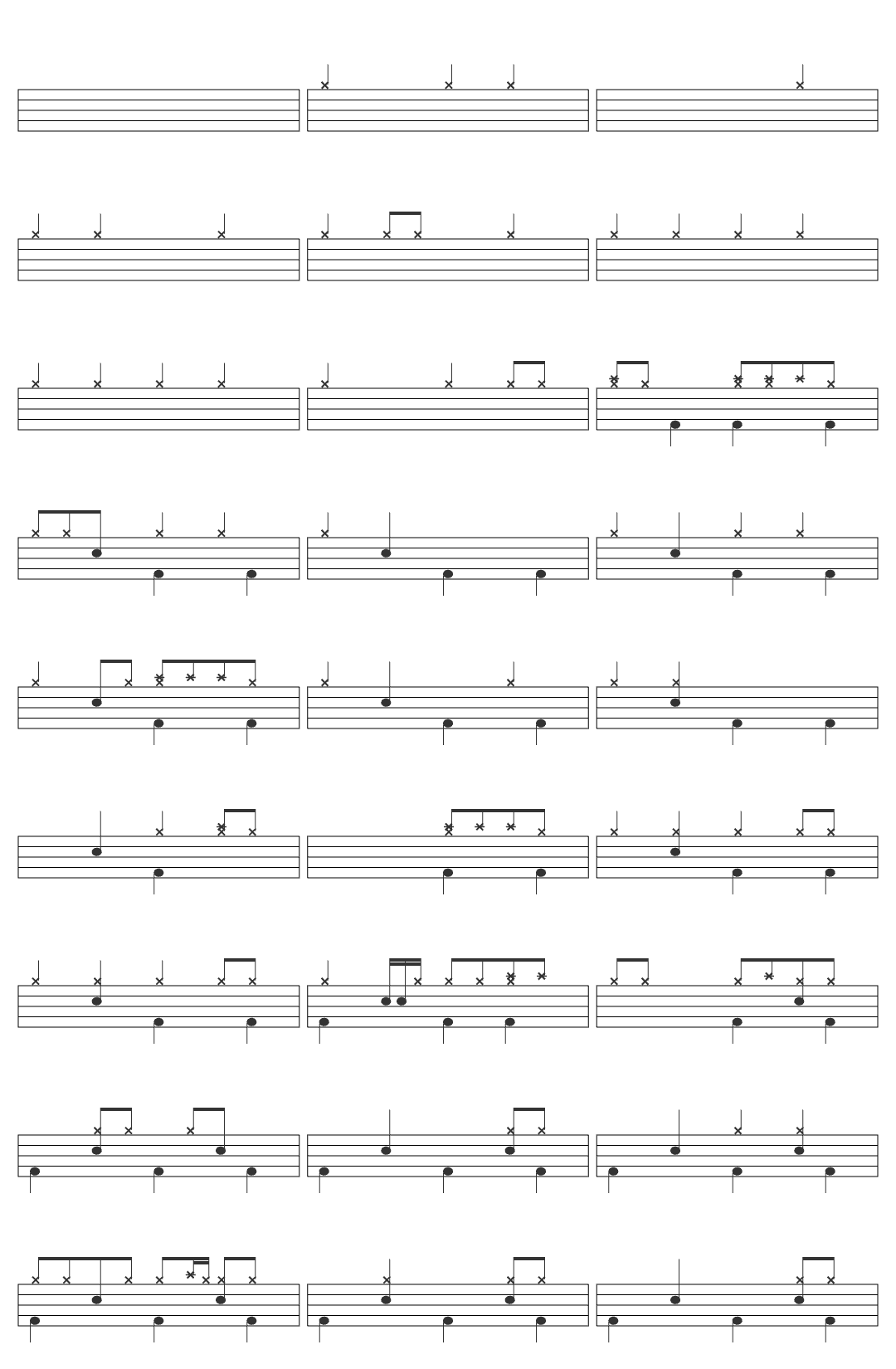Fehtarji Gorenjska ljubljena drum sheet