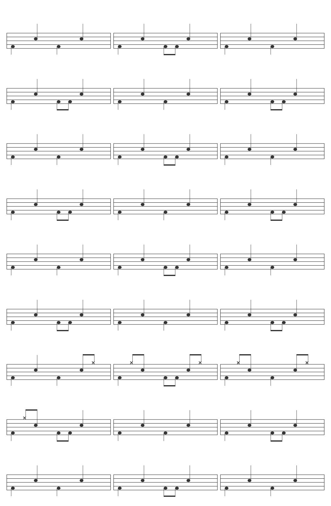 Hozier Too Sweet drum sheet