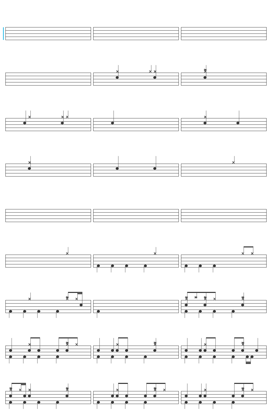 Lady Gaga The Cure Audio drum sheet