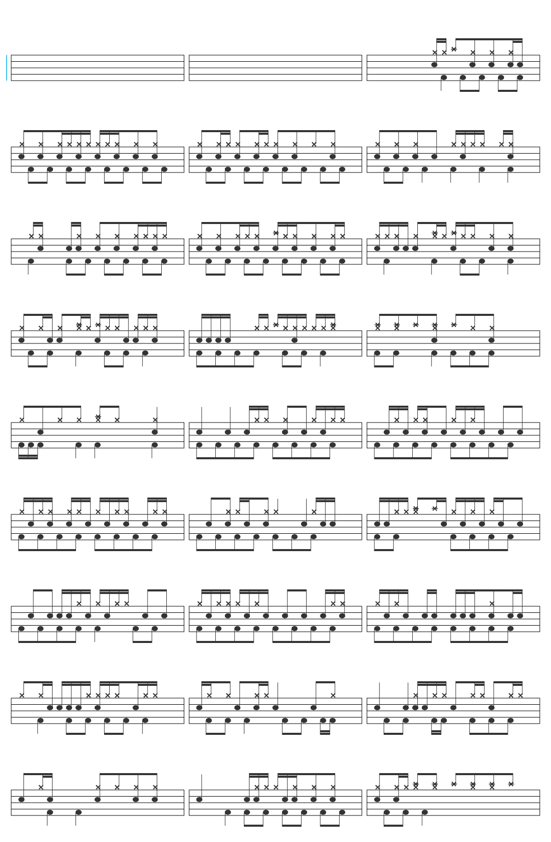 Crystal Lake Lost In Forever drum sheet