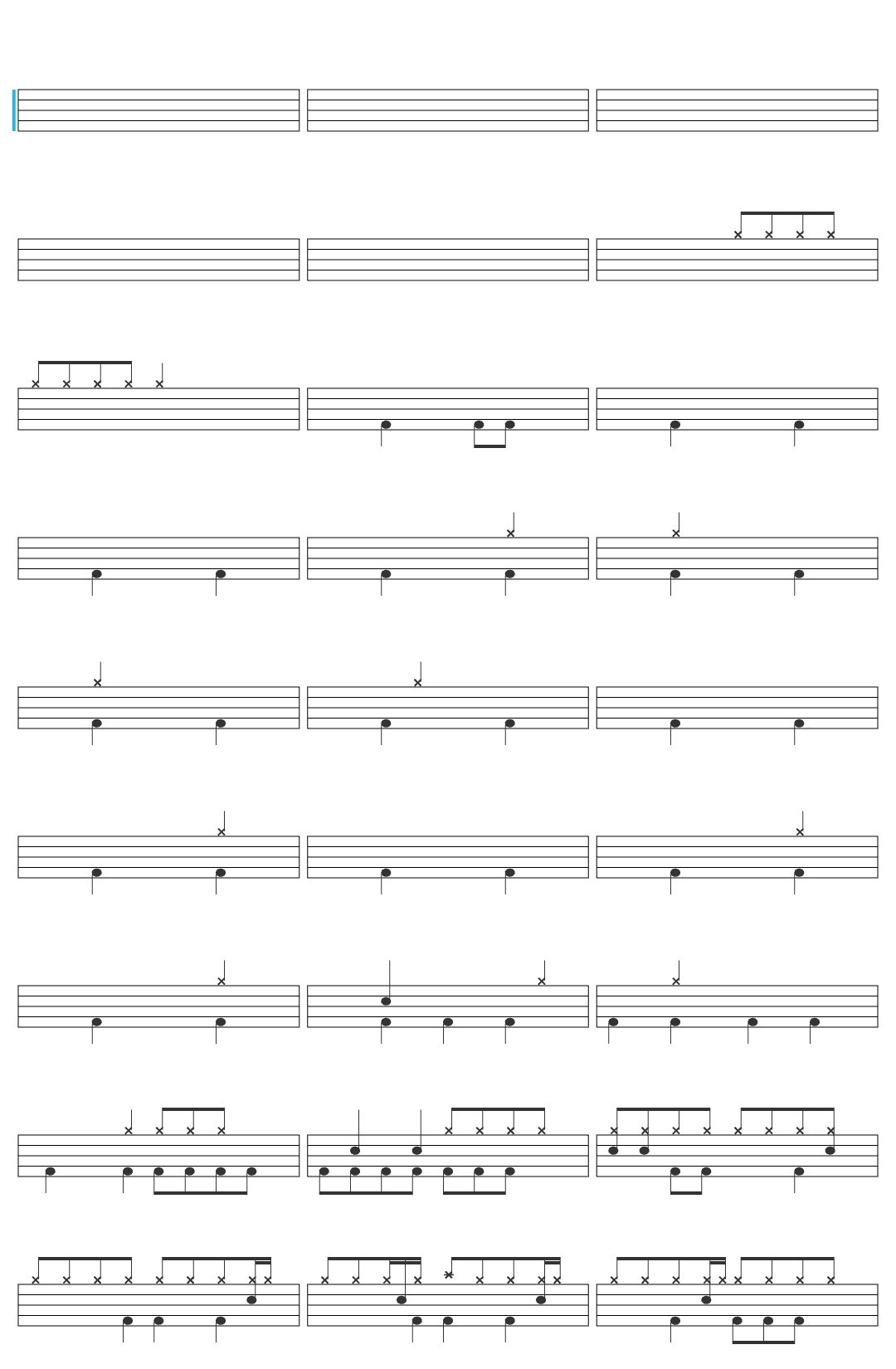 Harry Styles Kiwi-v2 drum sheet