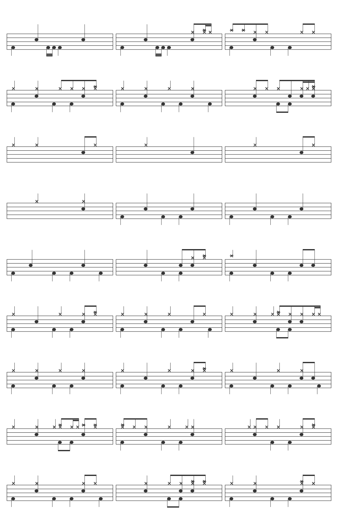 The Driver Era Fade-v28 drum sheet