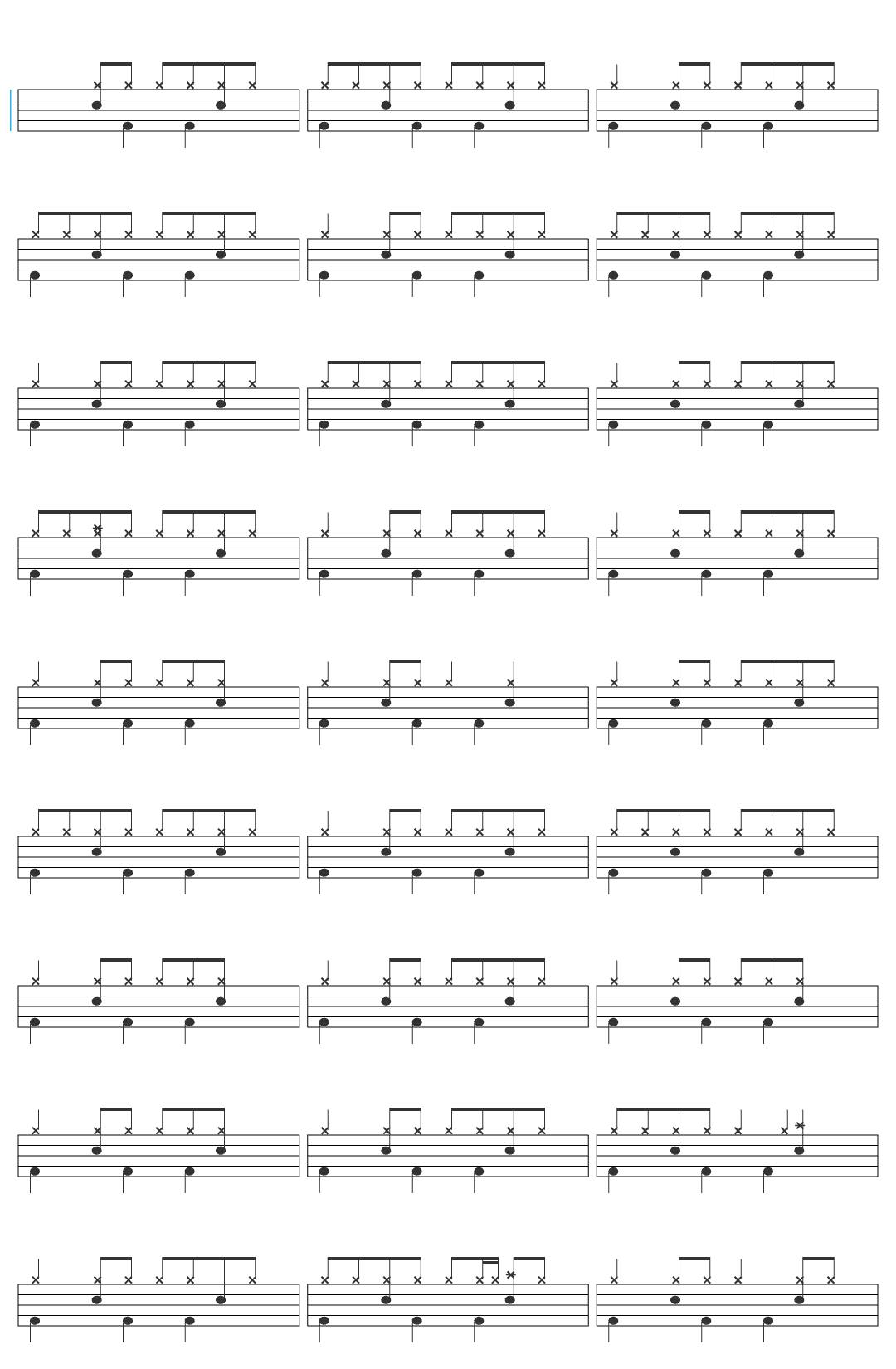 Lenny Kravitz Low-v10 drum sheet