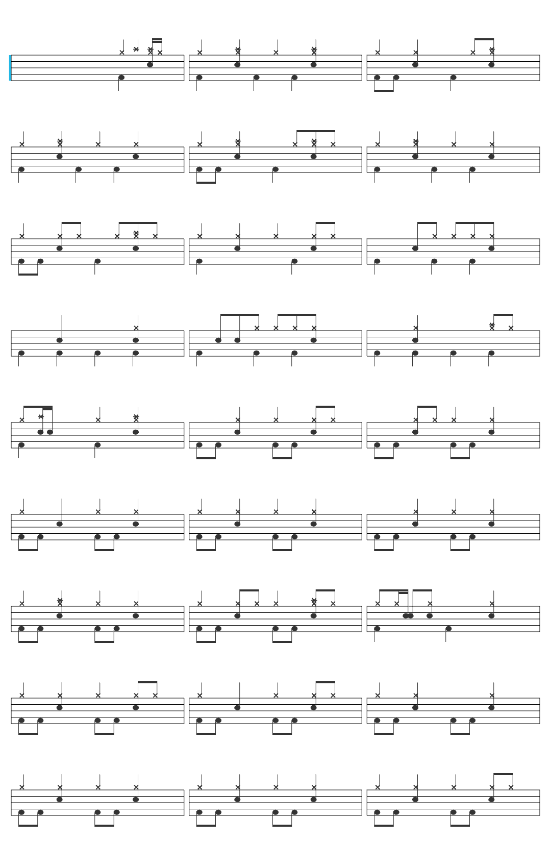 The Replacements Alex Chilton 2008 Remaster drum sheet