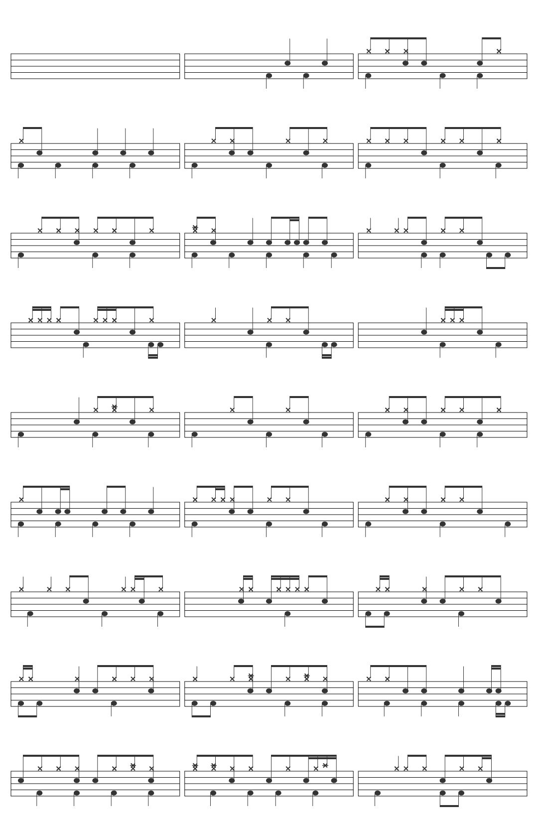 Buddy Holly Crying, Waiting, Hoping drum sheet