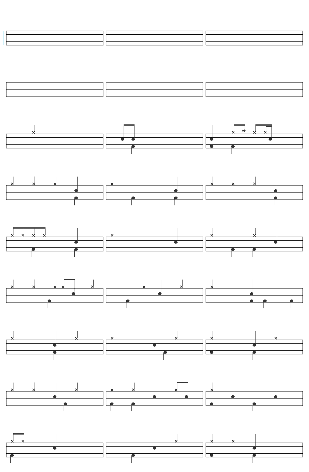 Porch Light Recognize You drum sheet