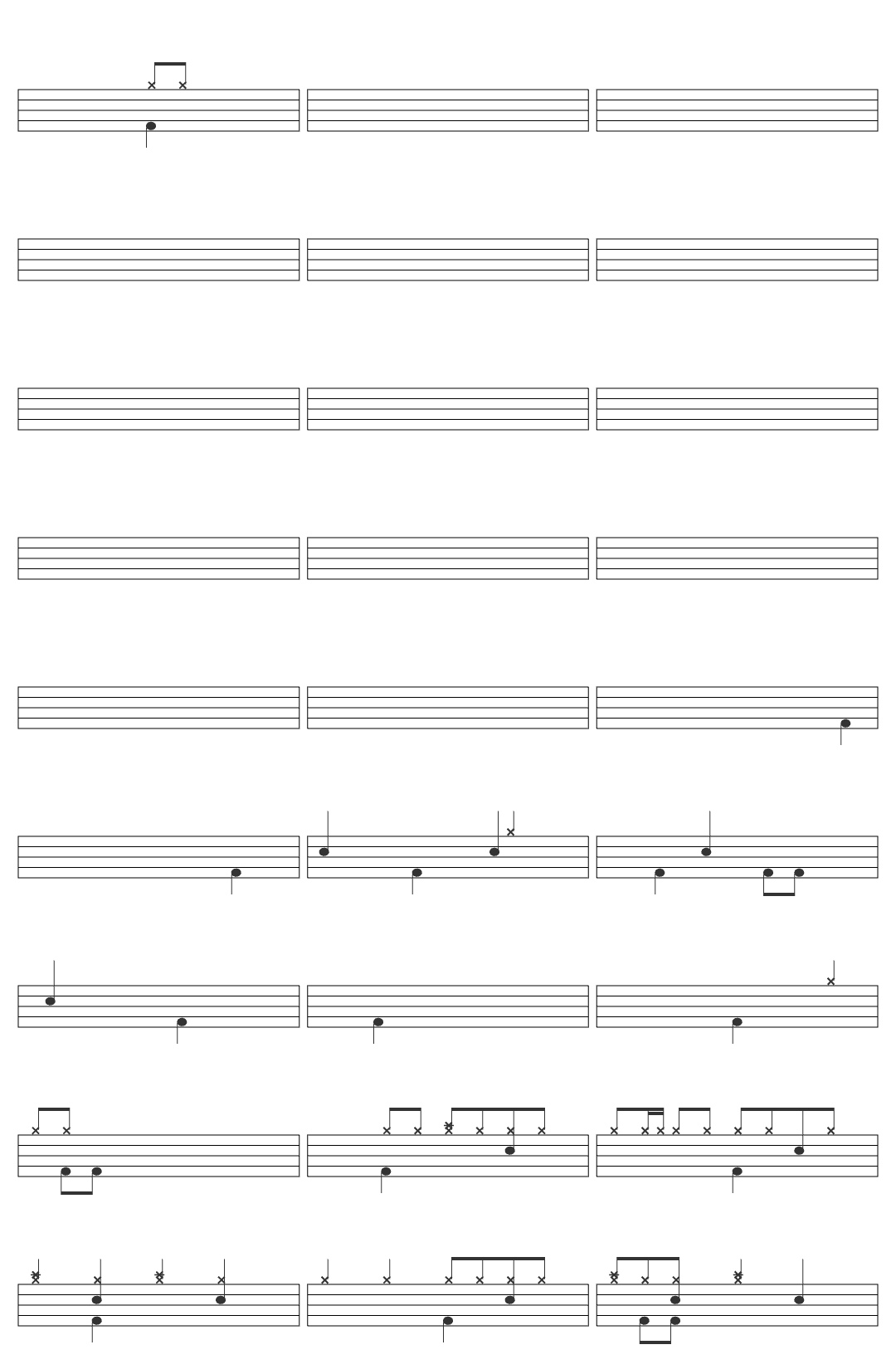 Tamer Ashour Makrehtosh drum sheet