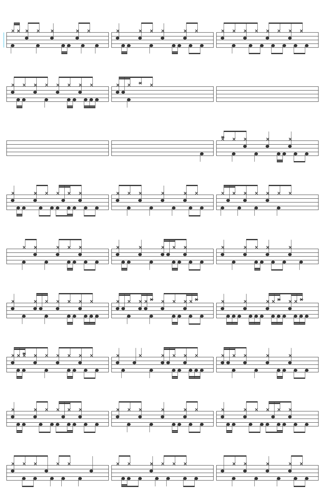 7th Beat Games Rhythm Doctor OST Dreams Don’t Stop drum sheet