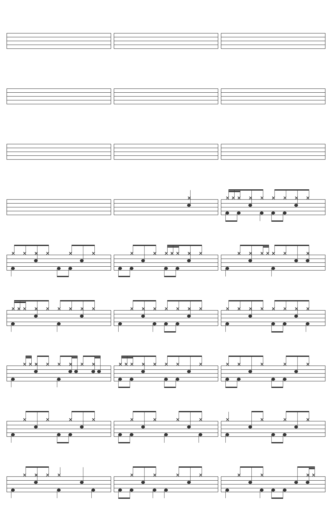 Thomas The Cult She Sells Sanctuary  drum sheet
