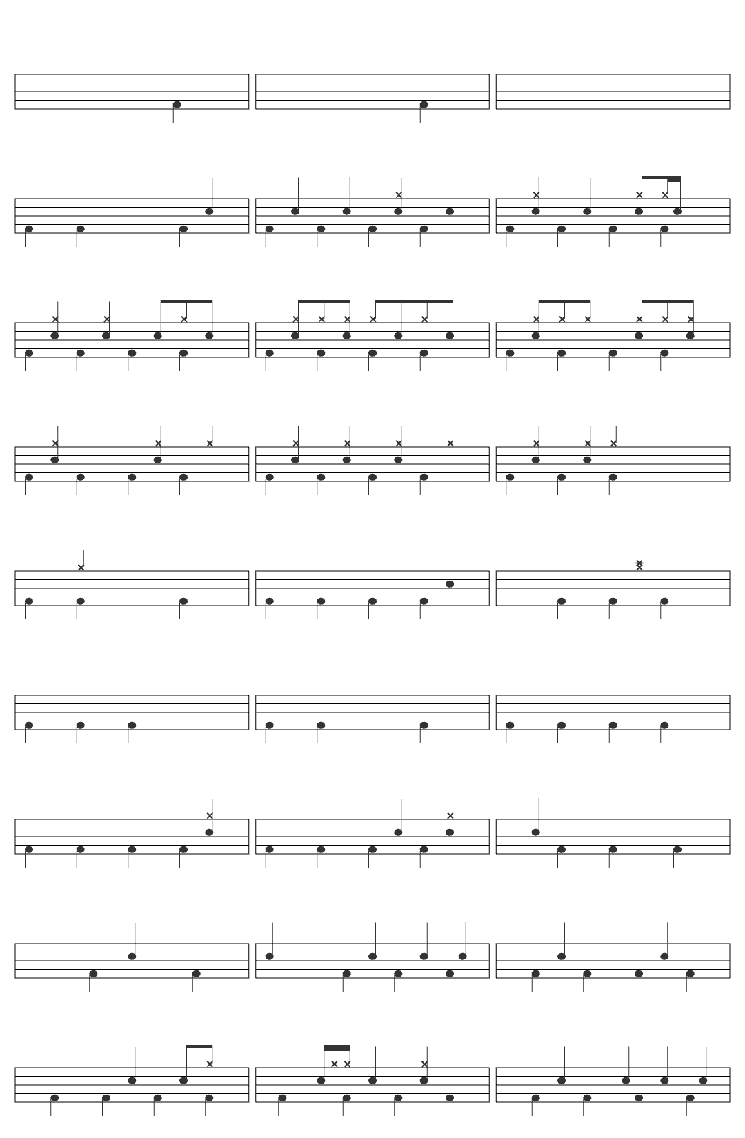 Little Walter I Got To Go drum sheet