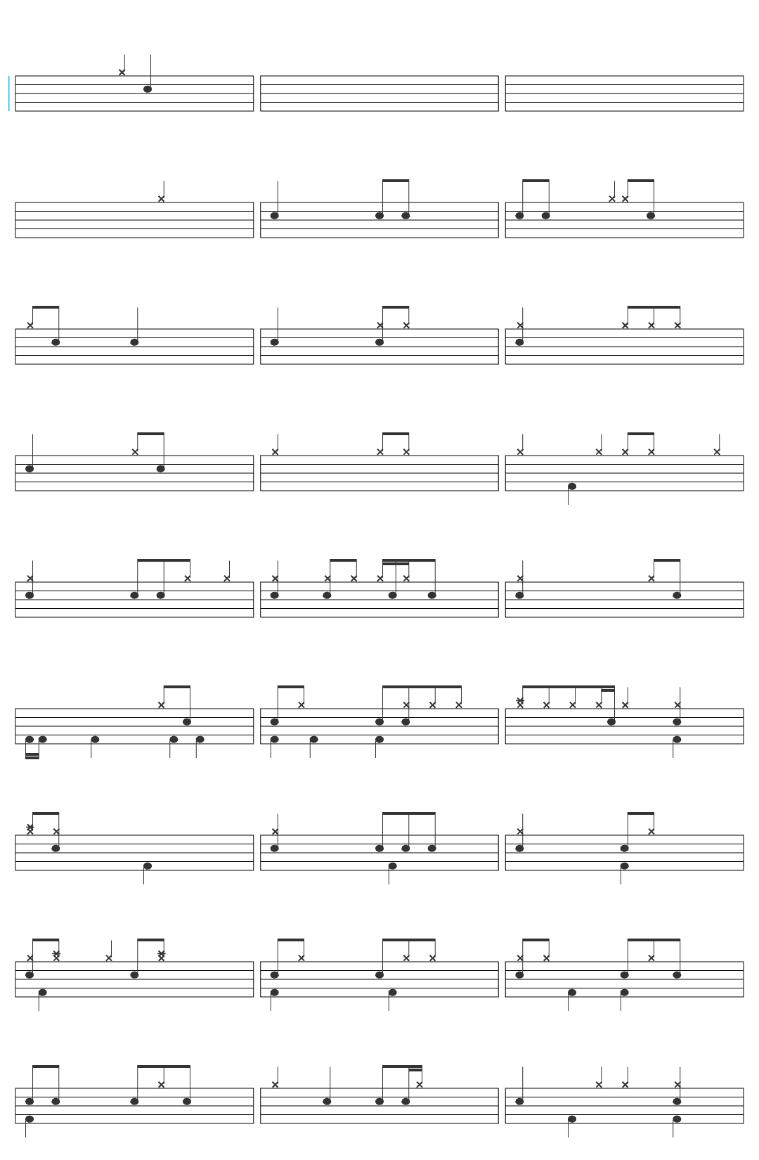 Tall Paul and The Naughty Cats Badfish Creek Blues Reprise Orignal by Tall Paul drum sheet
