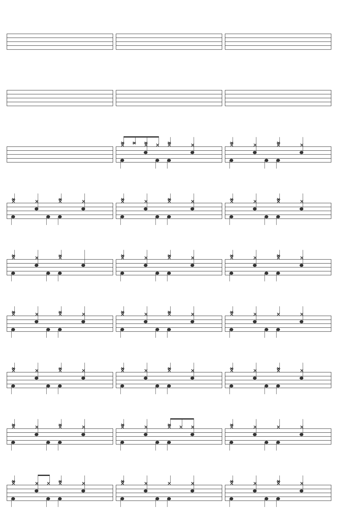 Gary Primich Been Around the World drum sheet