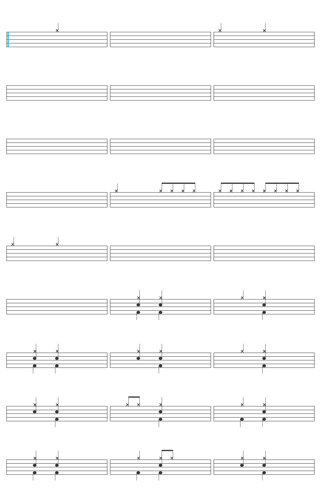Austin Farwell Once Upon a Time drum sheet