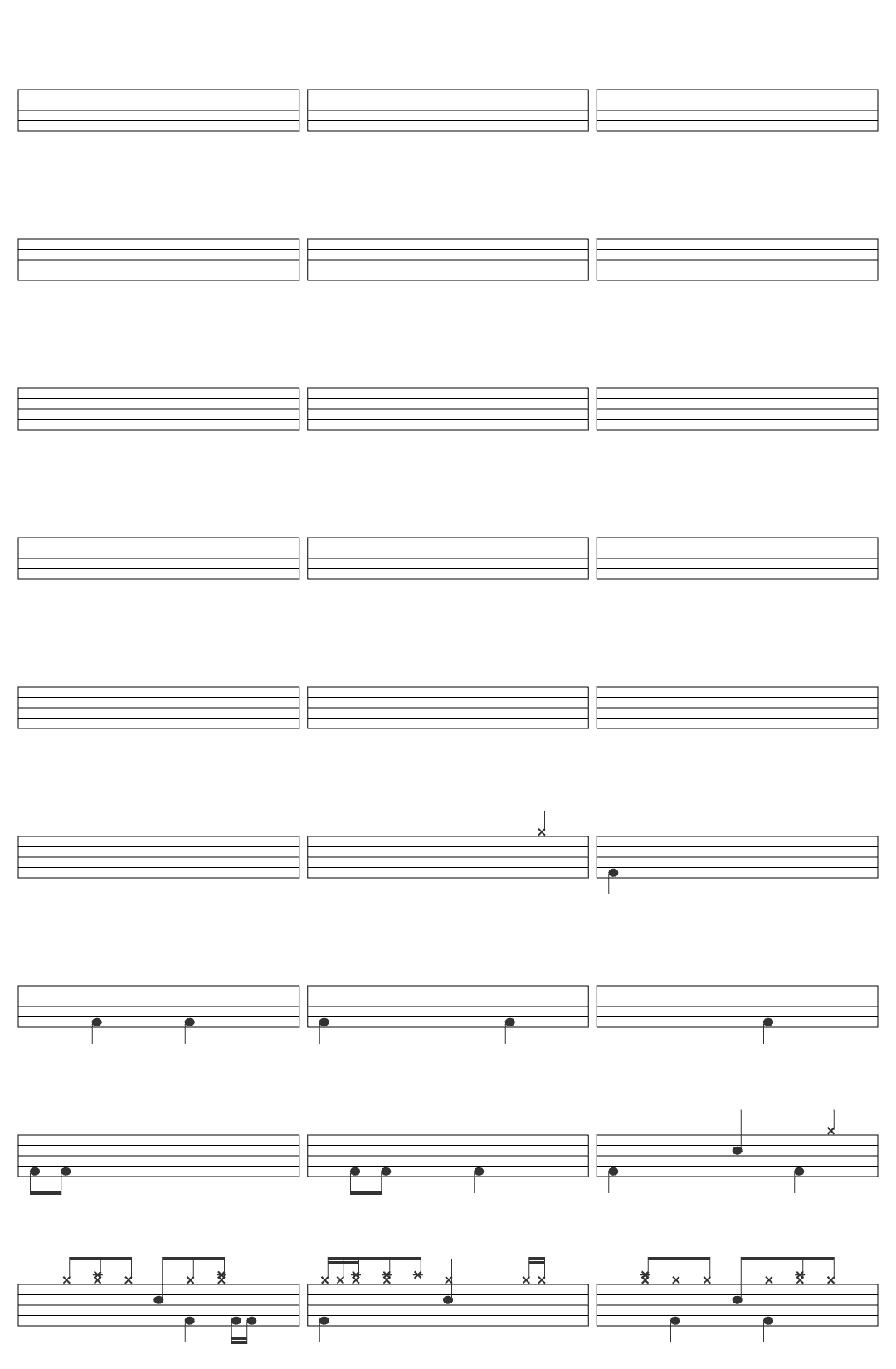 5ive Me and My Brother-v2 drum sheet