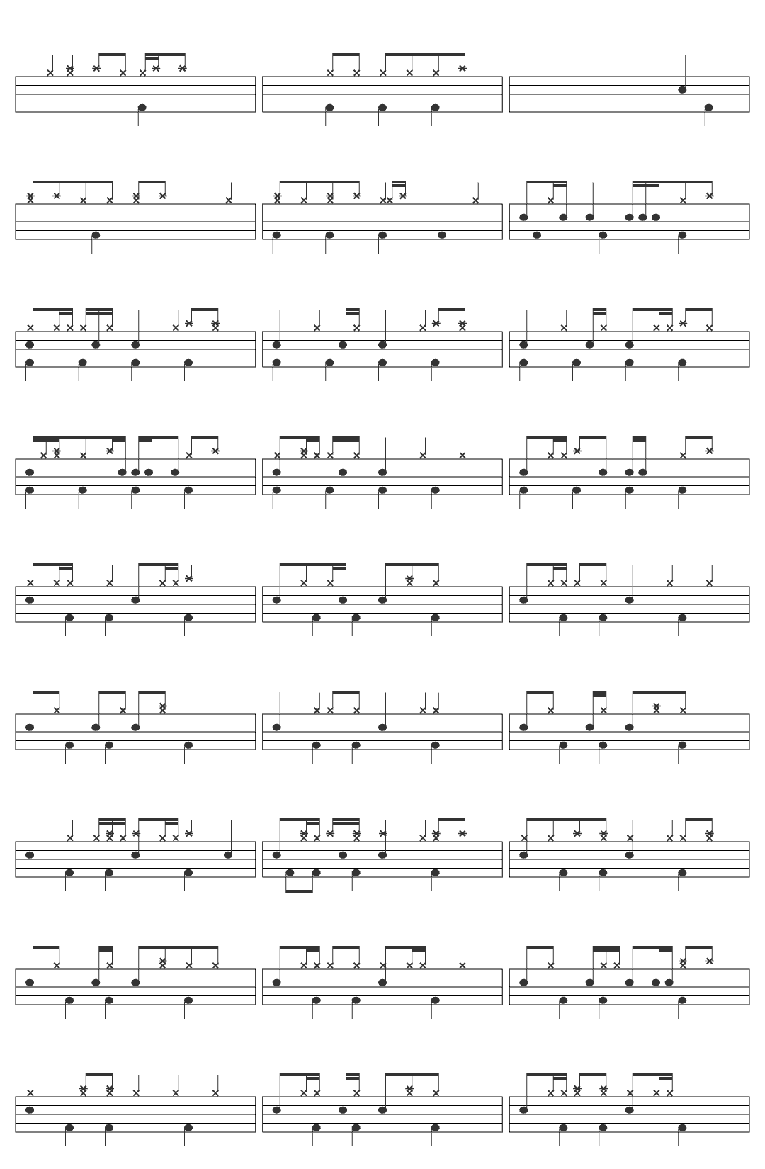 kessoku band If I could be a constellation drum sheet