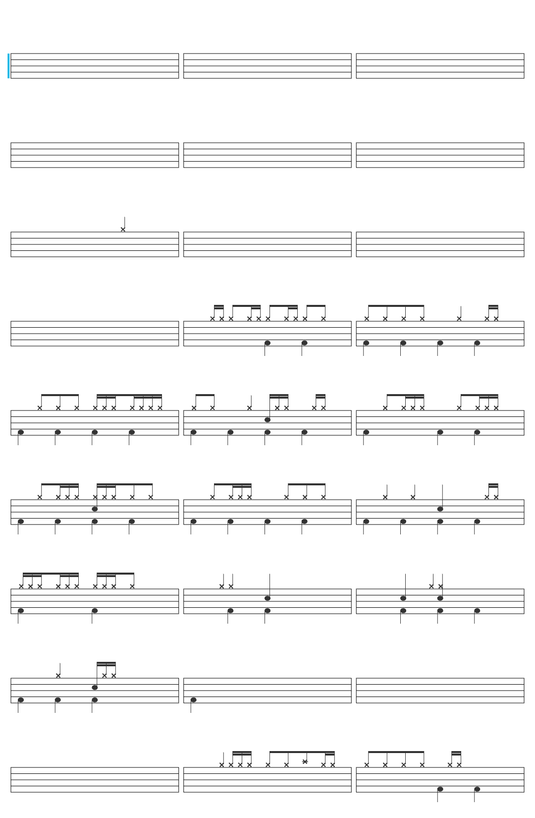 MXZI MONTAGEM BATCHI drum sheet