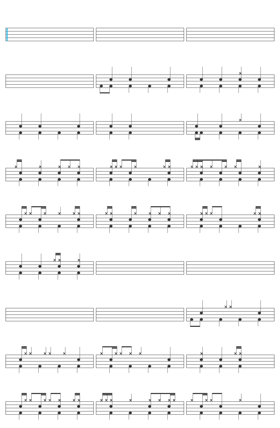 Jmilton Nada Nada Slowed drum sheet