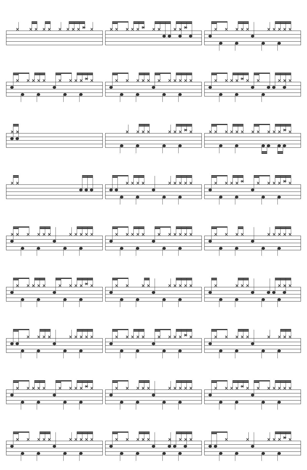 Stoic Bliss Abar Abar Jigay drum sheet