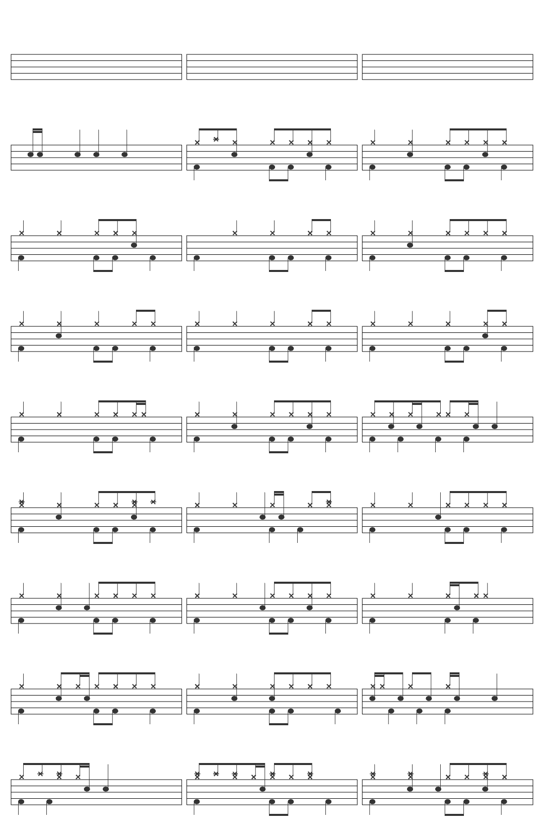 The Doobie Brothers Listen to the Music-v2 drum sheet