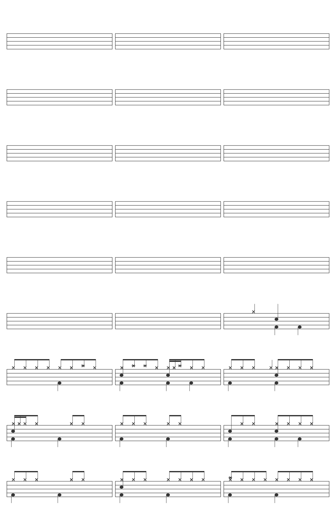 ogryzek Aura of Glory drum sheet