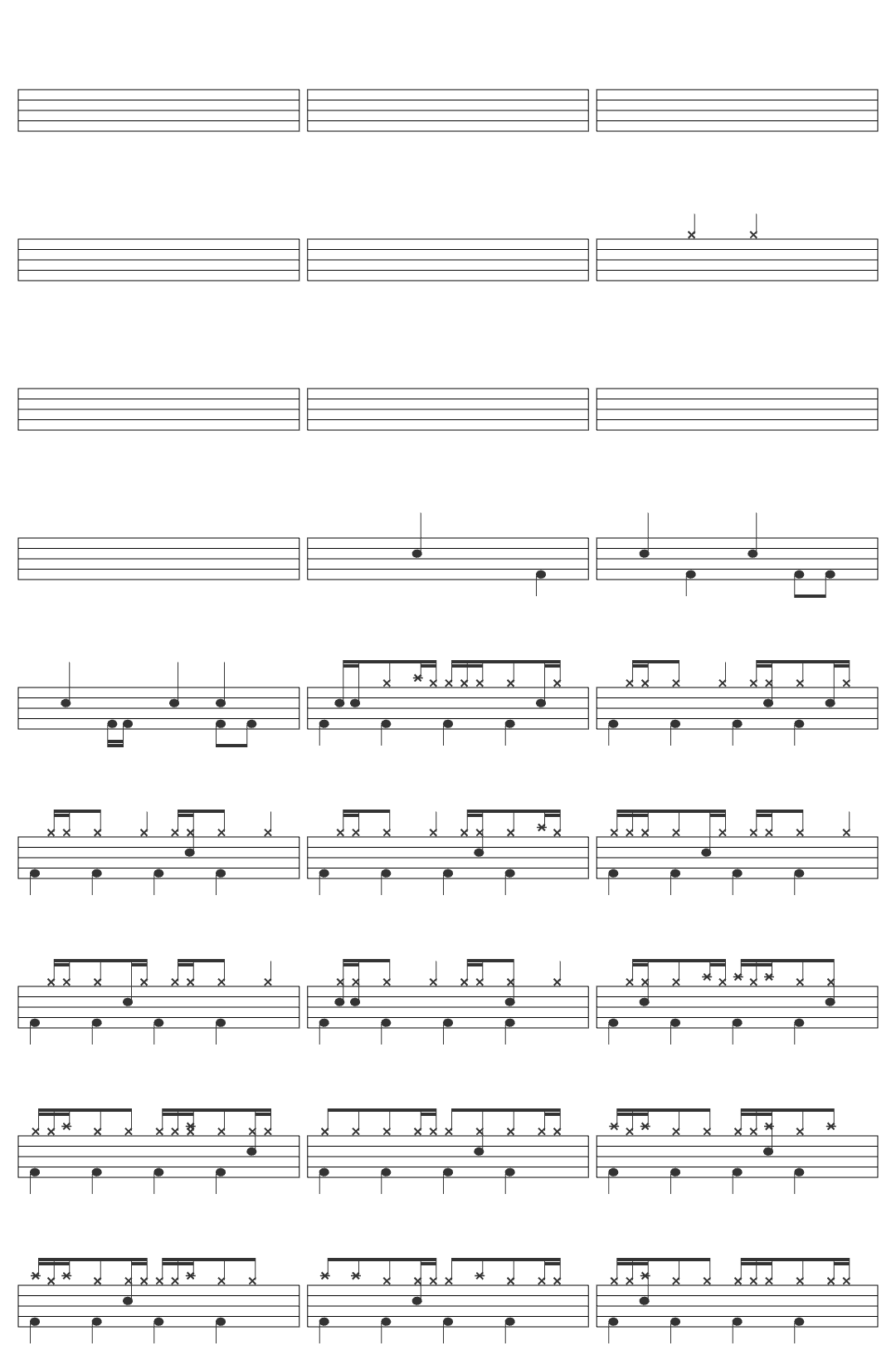 Hoshikage 39 星遙 【明日方舟Arknights】｜Original Song｜To the One Beneath the Crown 黒冠の君へ drum sheet