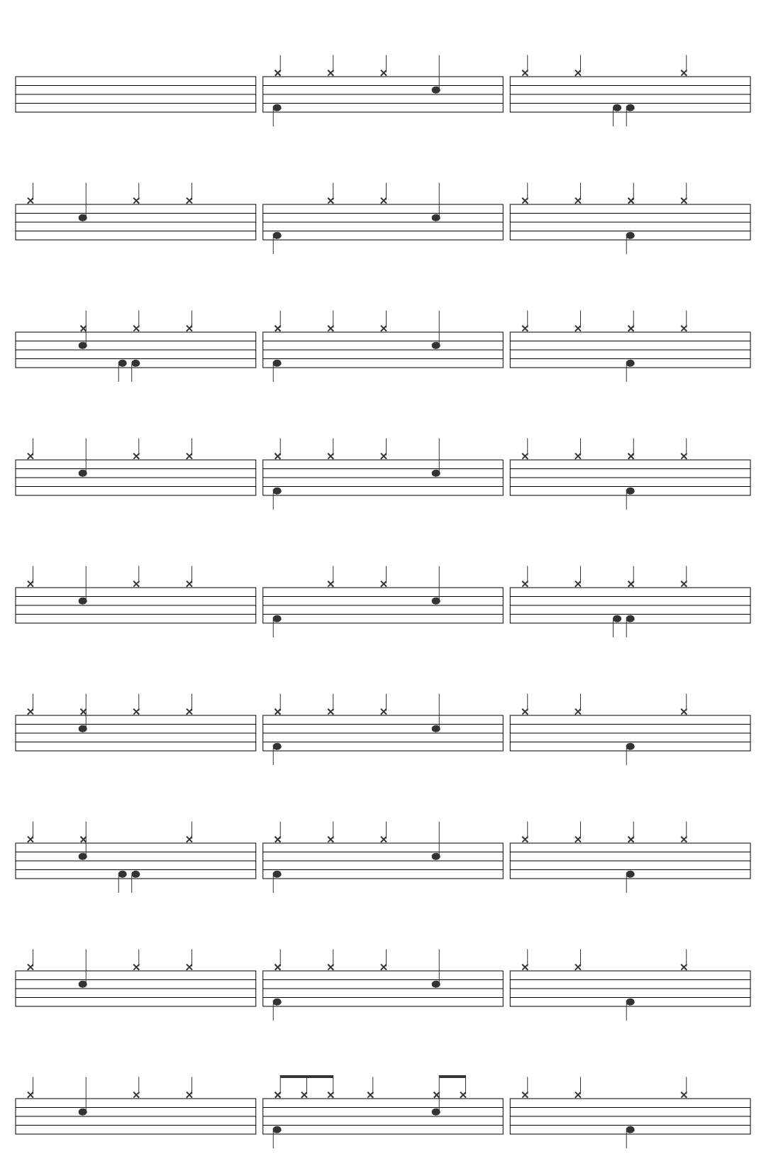 wave to earth holyland drum sheet