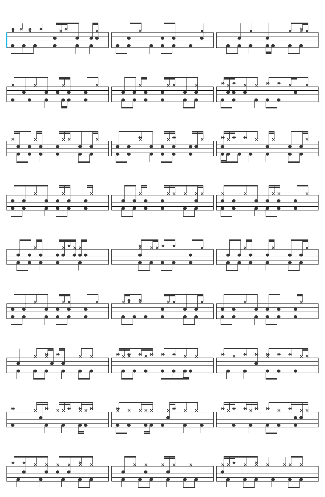 Release Hallucination Deus ex Machina drum sheet