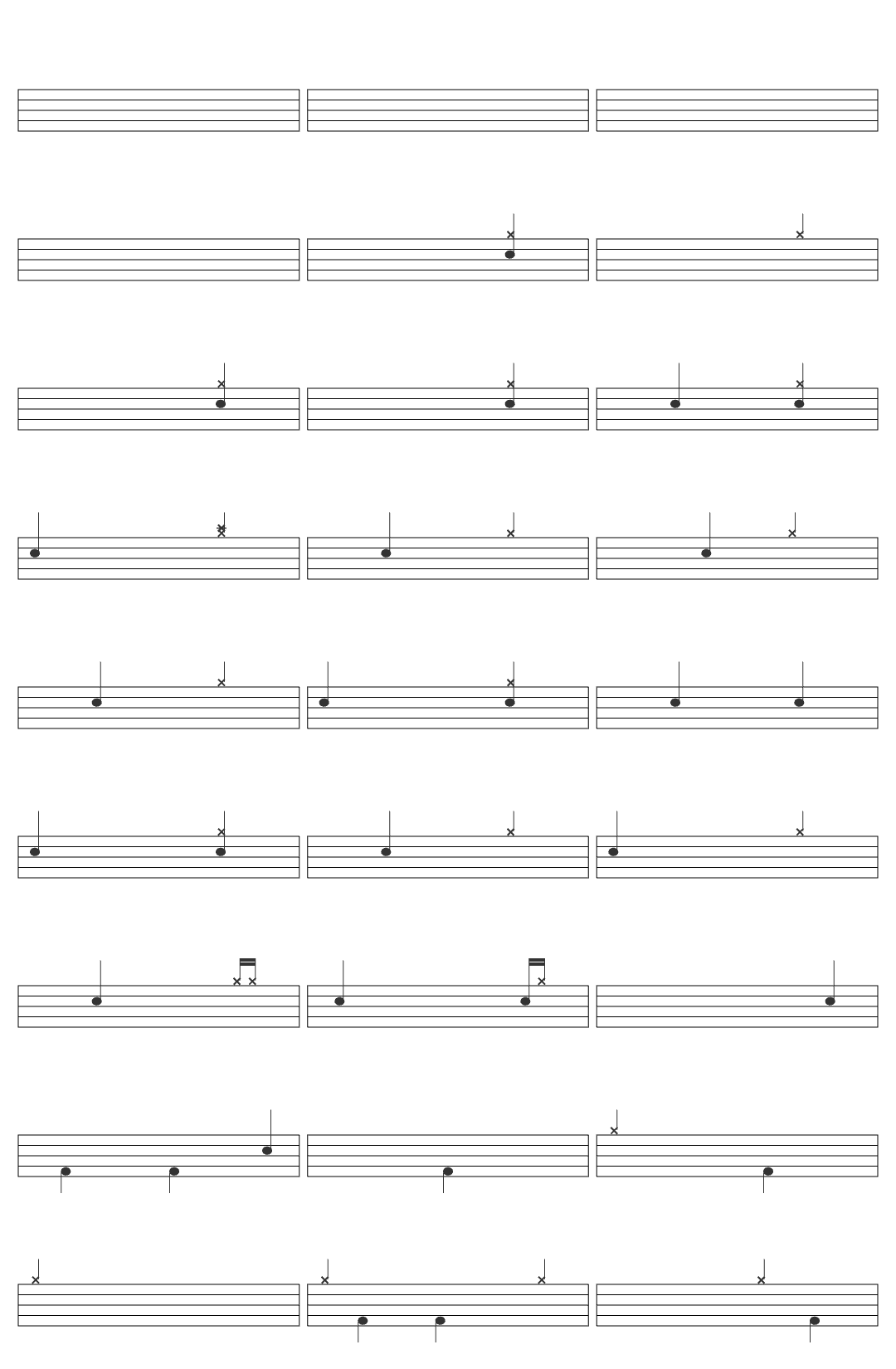 Sleep Token Granite-v2 drum sheet