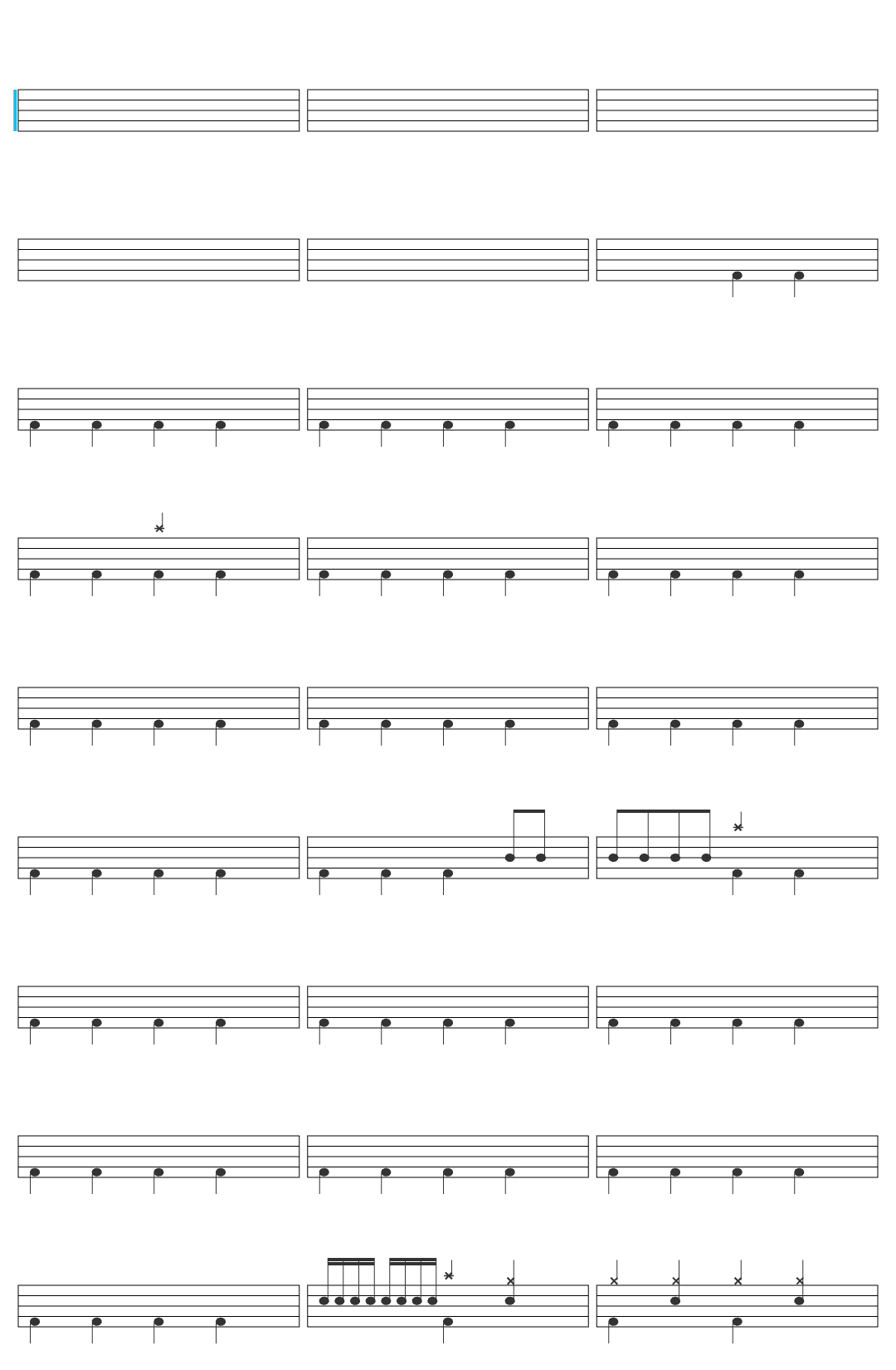 Eduard Moves like jagger drum sheet