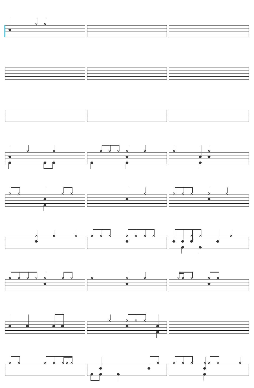 Jimi Hendrix Hey Joe drum sheet