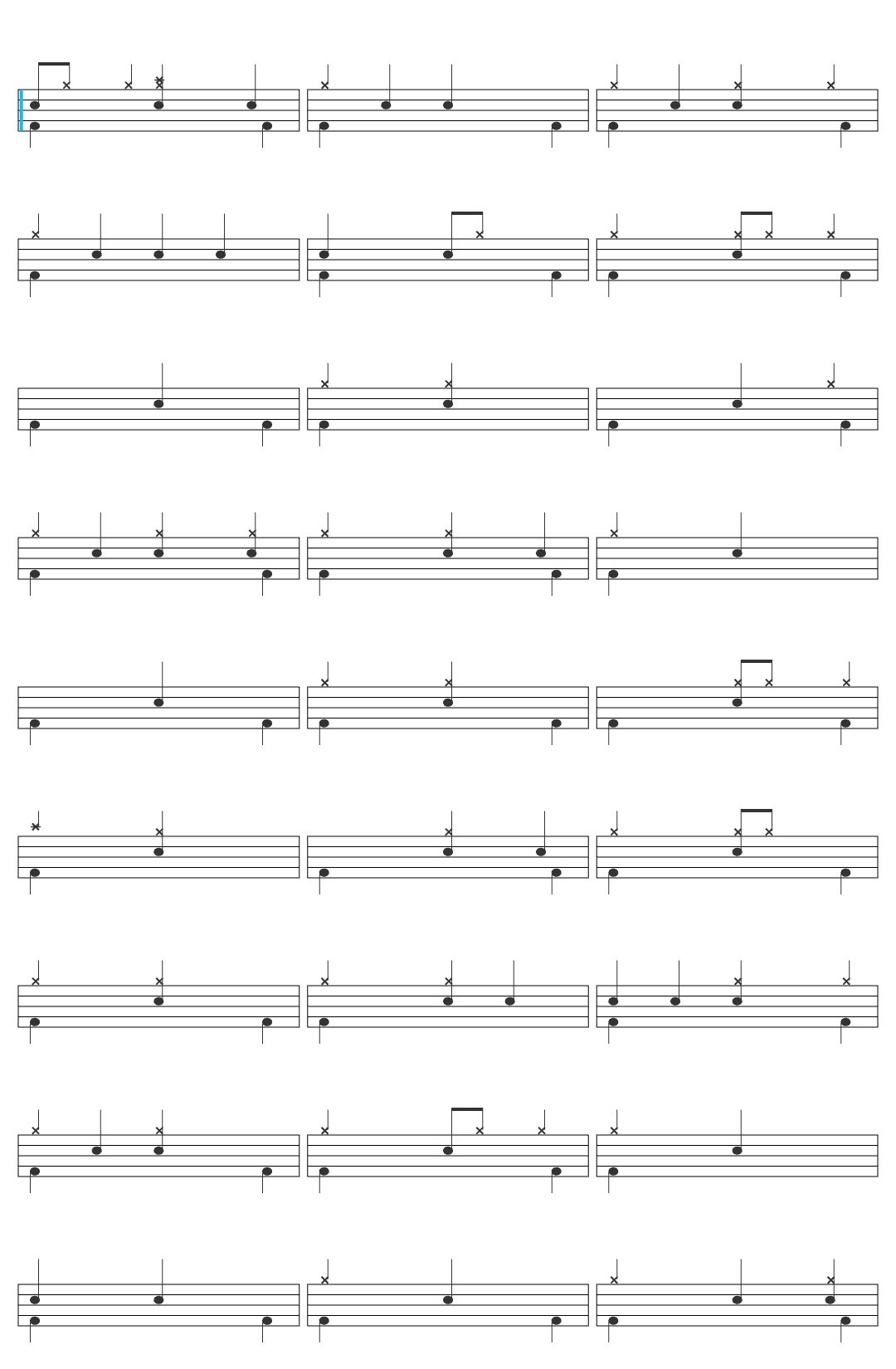 Imagine Dragons Believer-v70 drum sheet