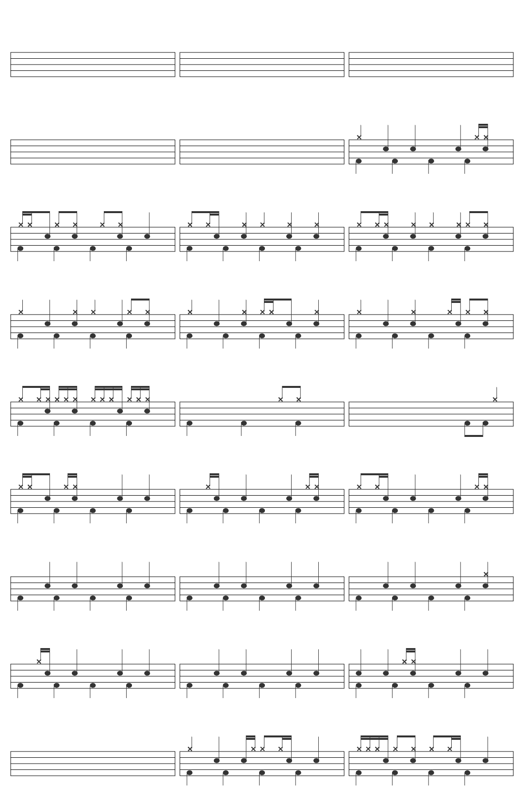 CandyPRP Sidekick iCrimax Disstrack drum sheet