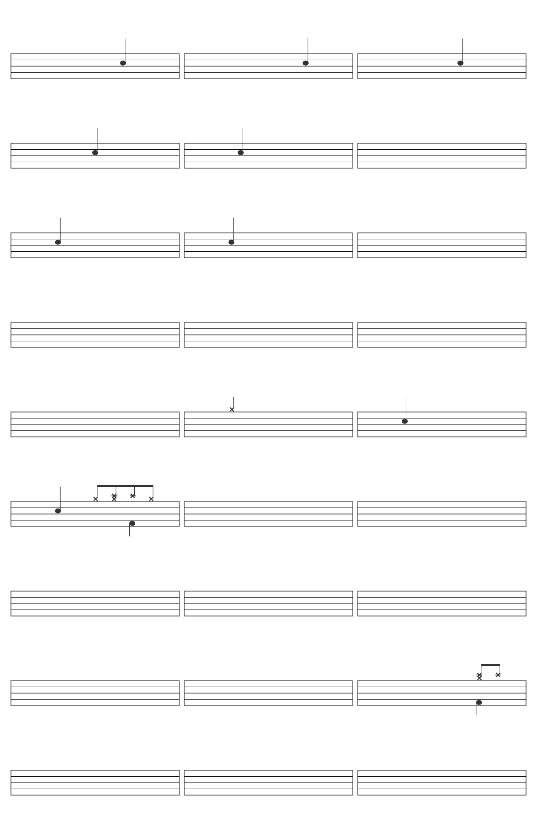 Nek Vivere Senza Te drum sheet