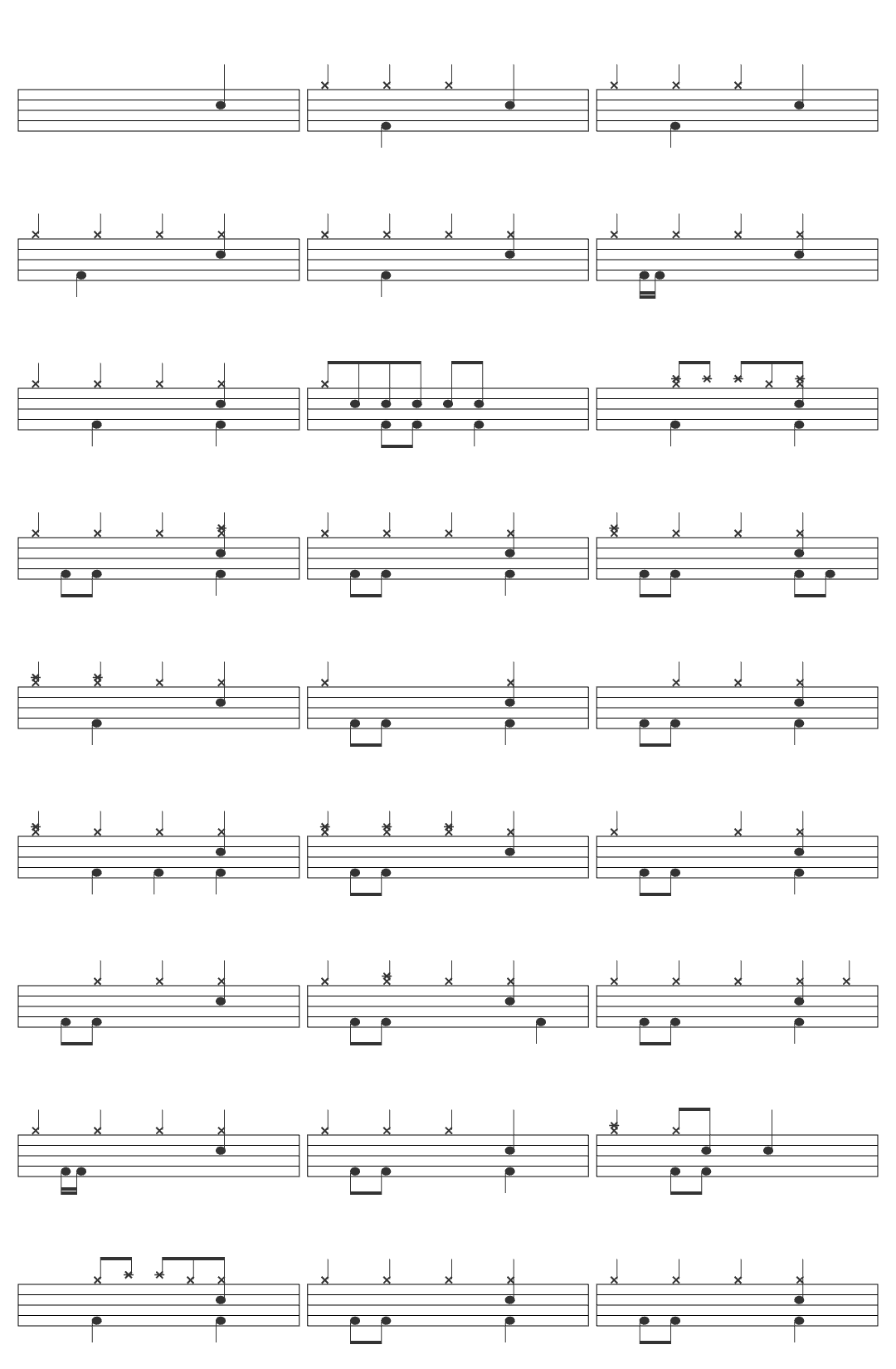 Creedence Clearwater Revival Long As I Can See The Light-v2 drum sheet
