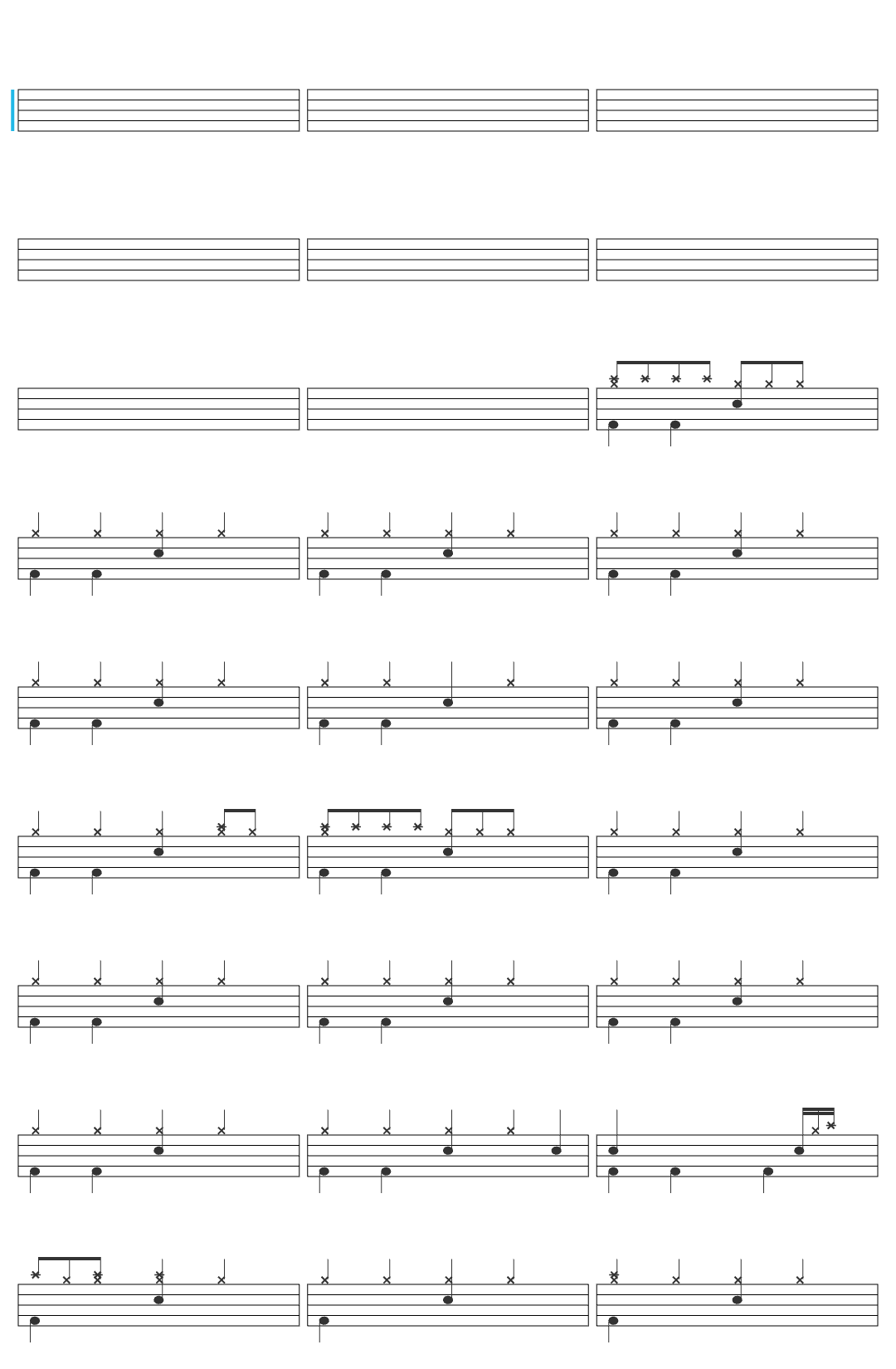 Stick Figure Weight of Sound drum sheet