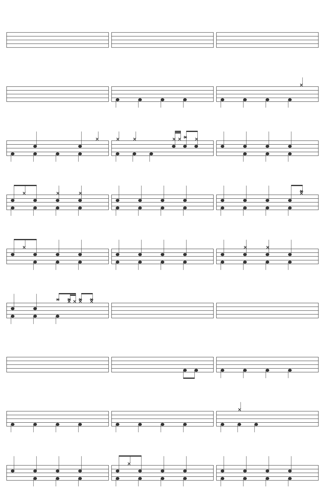 ZXKAI NO BATIDÃO Slowed drum sheet