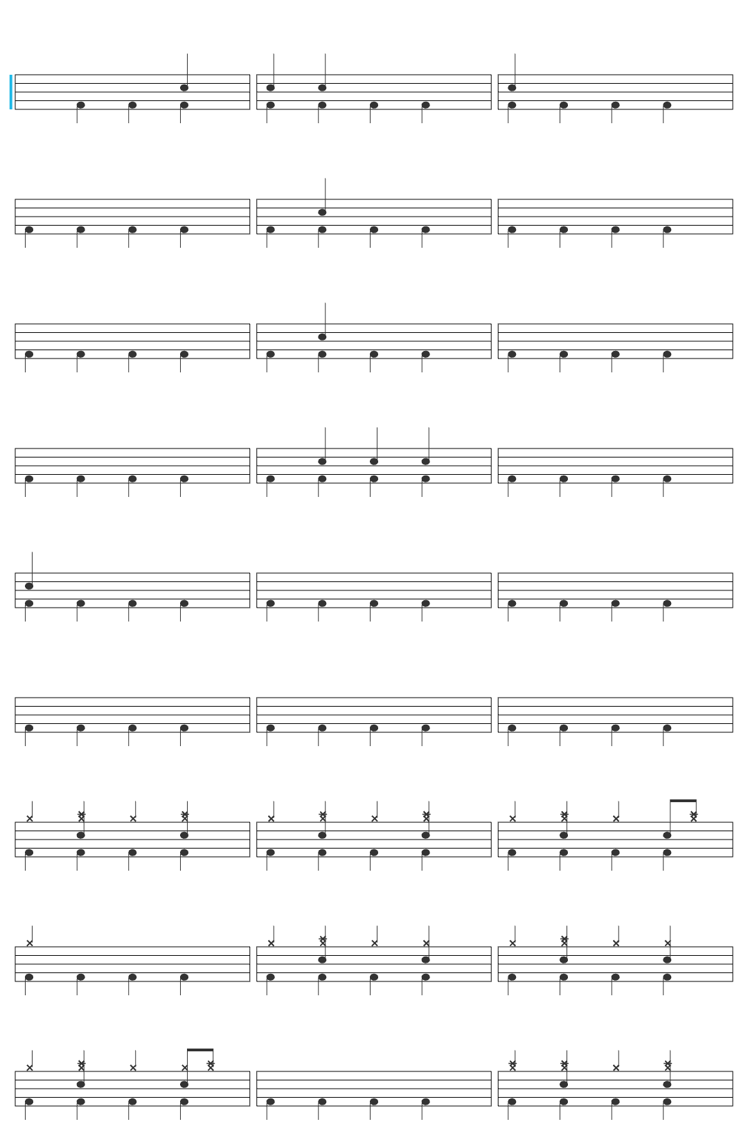 Duman Senden Daha Güzel-v3 drum sheet