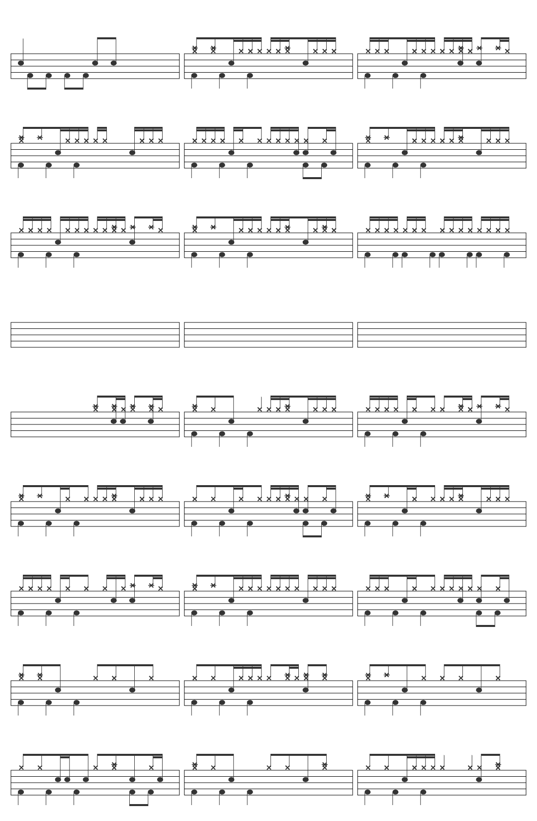 LNGSHOT Are You Ready drum sheet