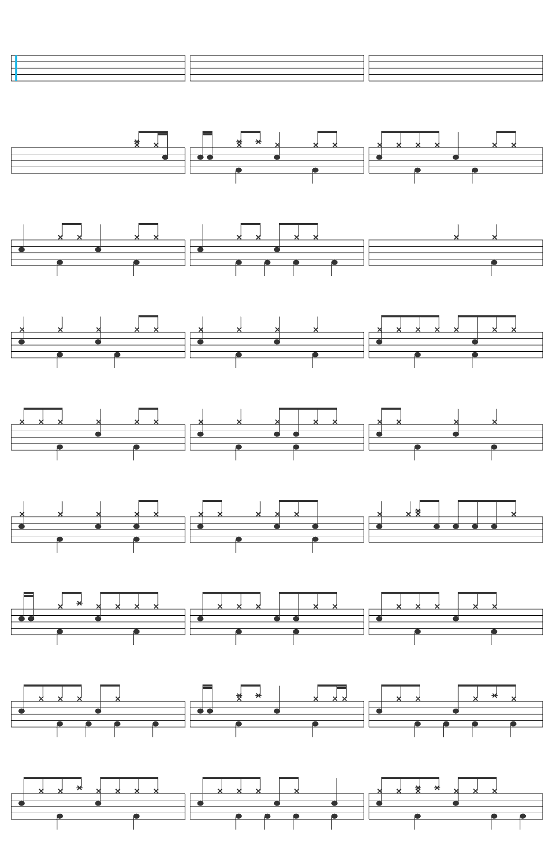 주를 바라보며 기프티드GIFTED 드럼 악보 ㅣ 커버 주를 바라보며 기프티드GIFTED 드럼 악보 ㅣ 커버 drum sheet