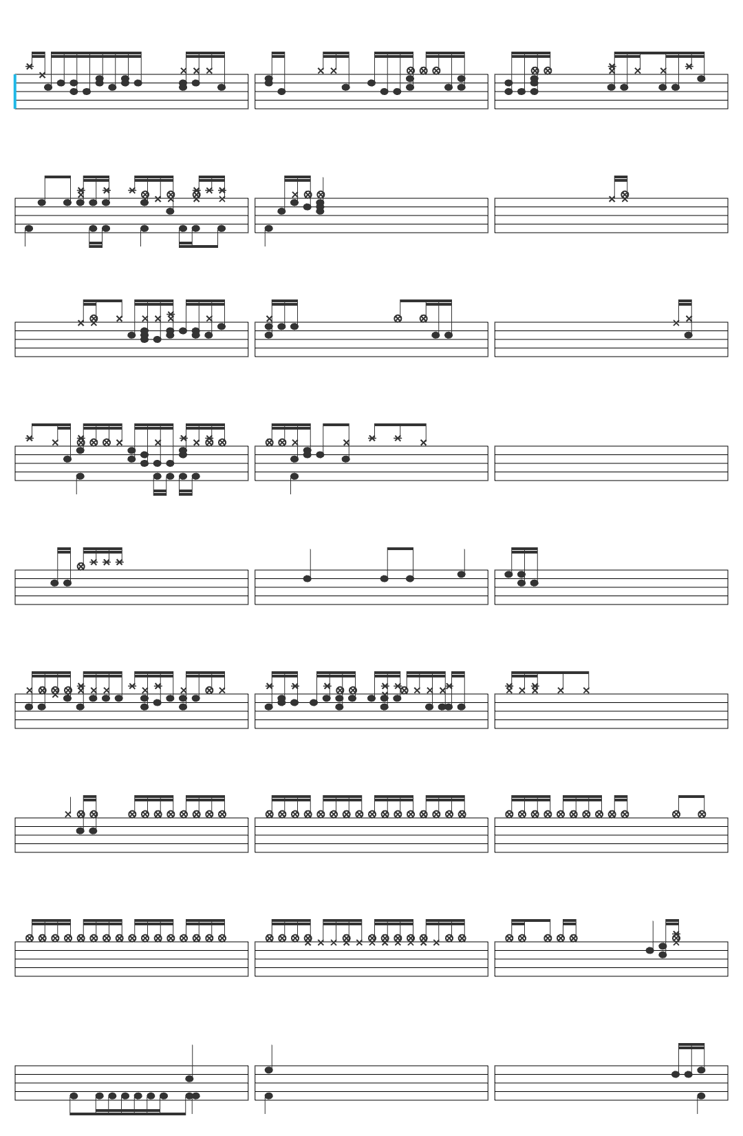 BaronVonBadguy PartiesOver/PizzaPieCircle drum sheet