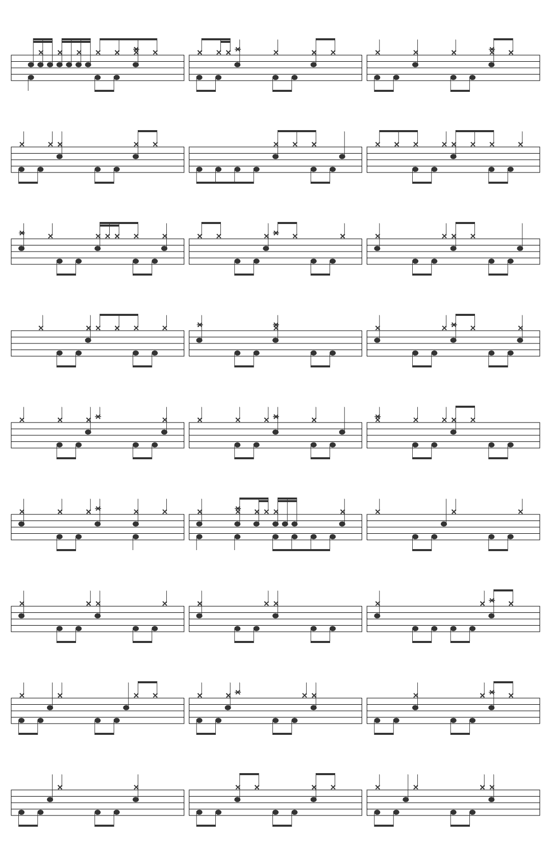 Joan Jett I Love Rock N Roll Lyrics-v411 drum sheet