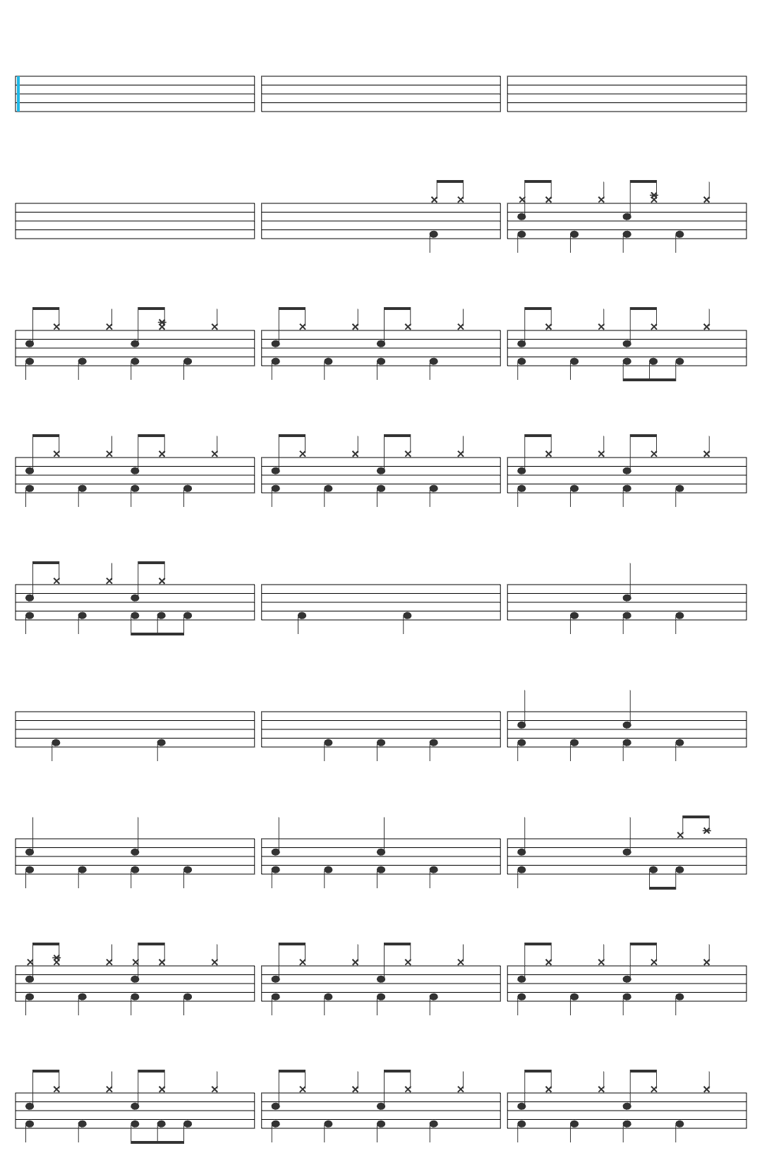 MAISONdes けーたいみしてよ-v3 drum sheet