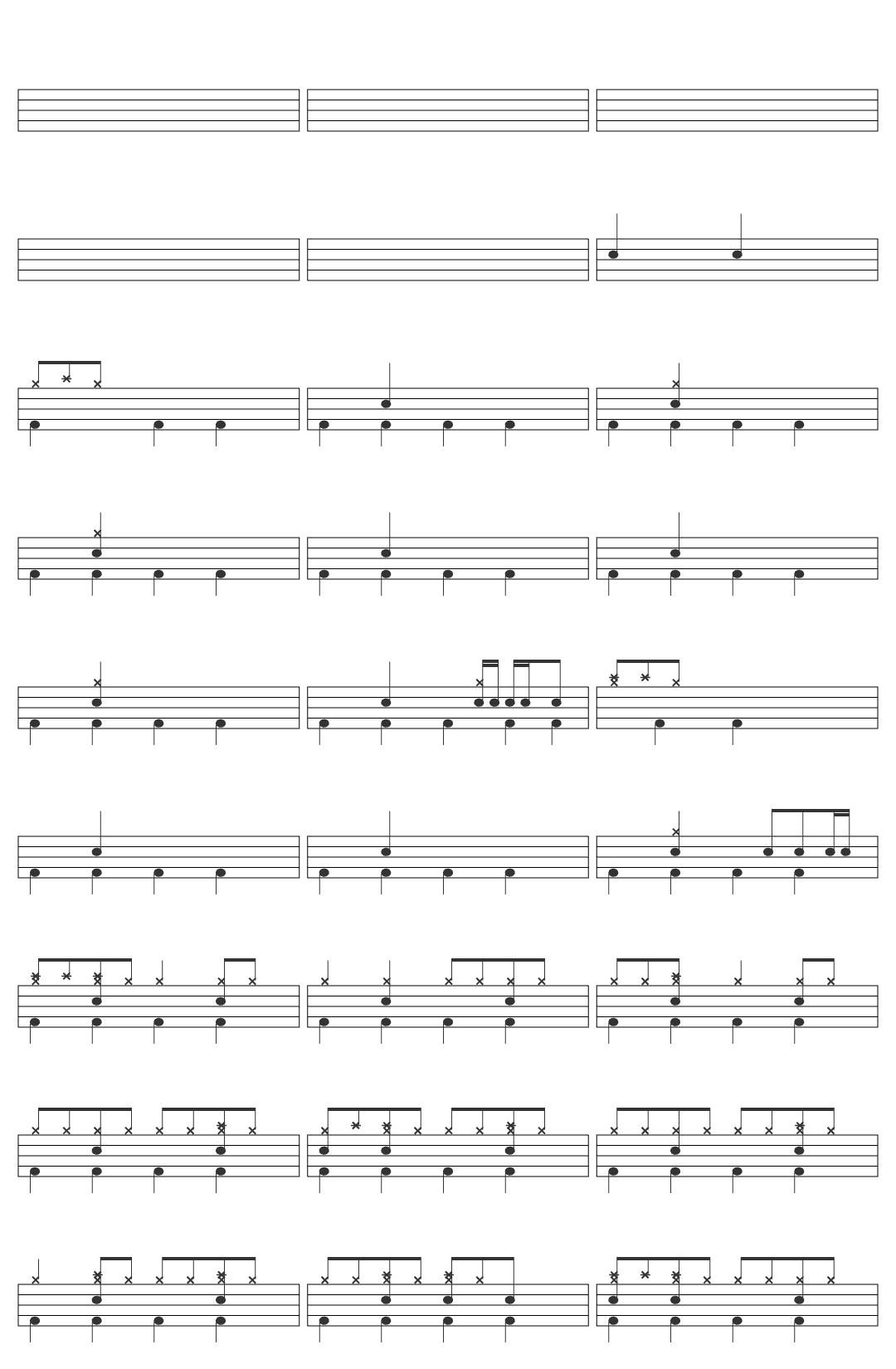 Fleetwood Mac Go Your Own Way Audio drum sheet