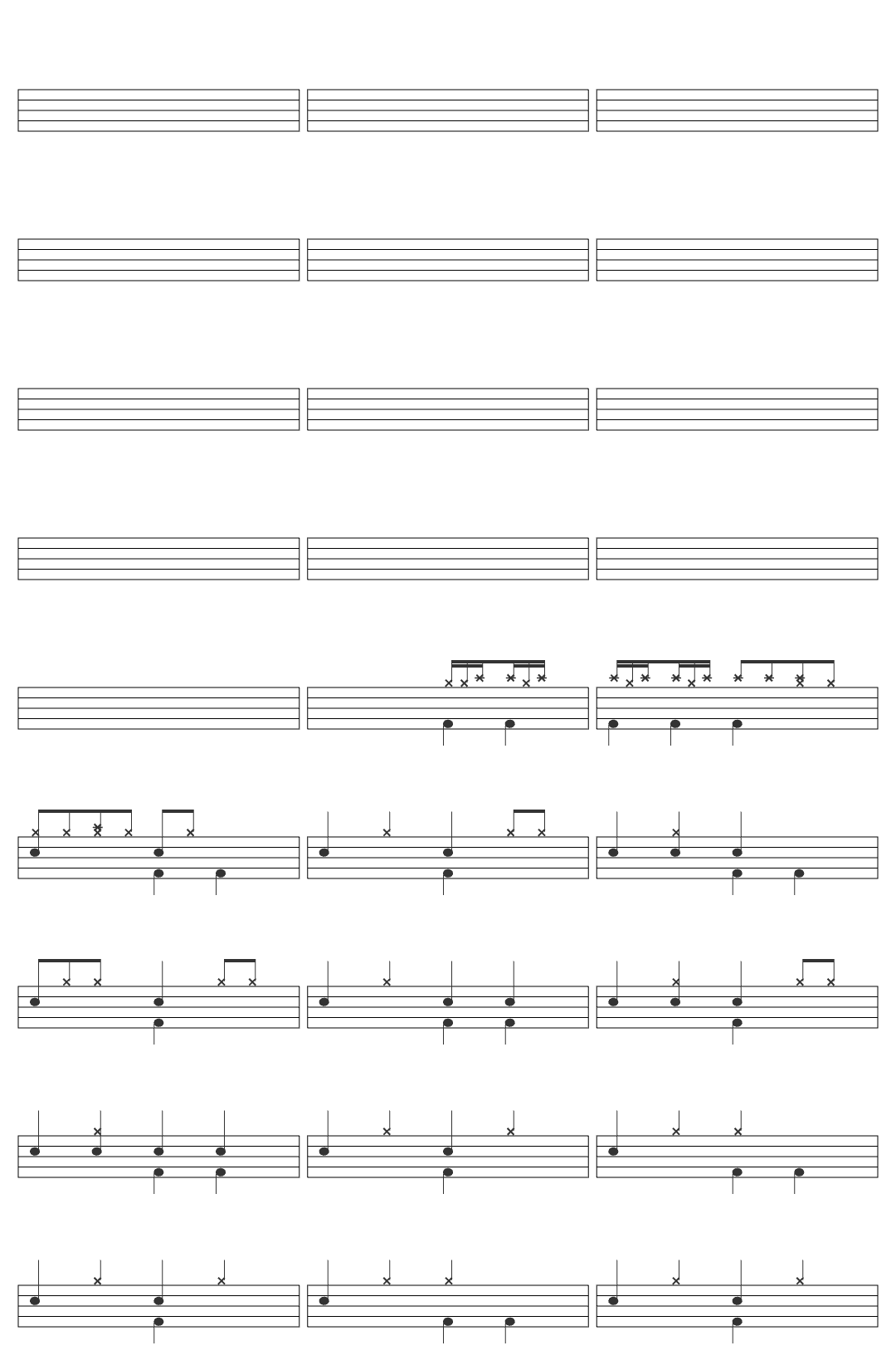 Gorillaz Clint Eastwood-v10 drum sheet