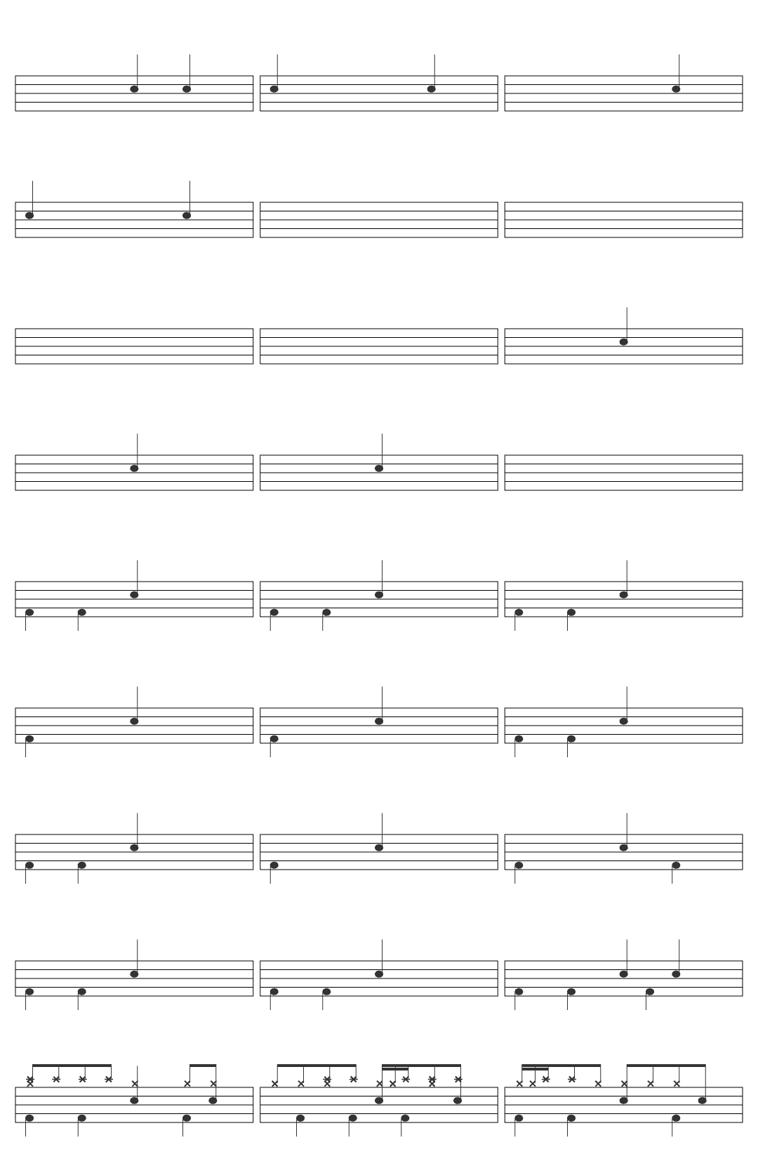 Corey Taylor im not jesus drum sheet