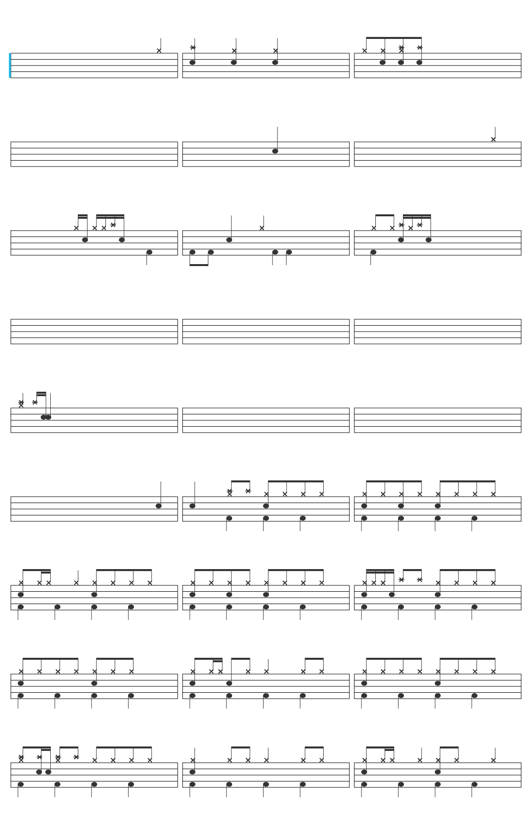 Code Orange Take Shape feat. Billy Corgan drum sheet